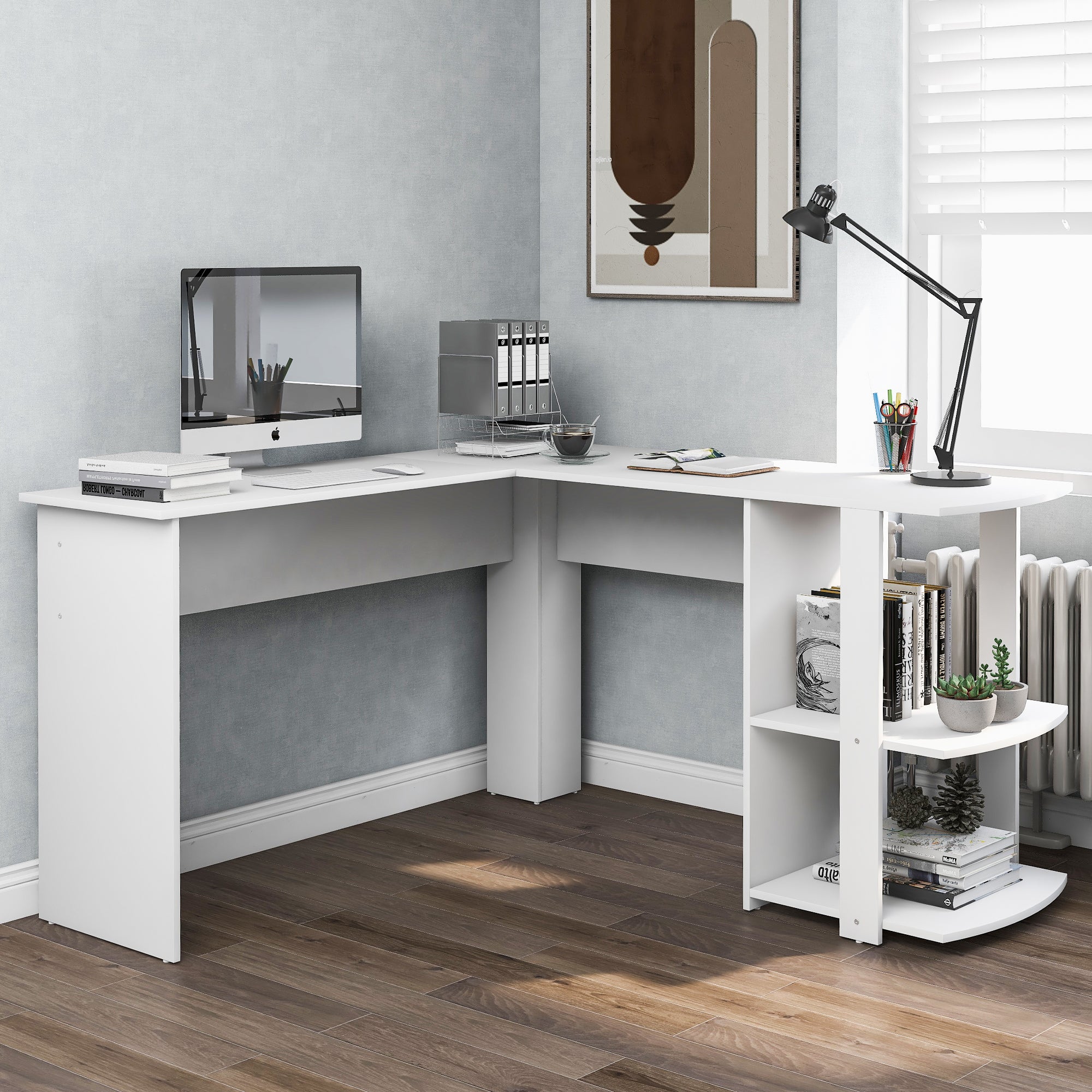 Corner Desk Office Desk for Home L Shaped Desk Gaming Desk Large Compu All That U Want