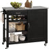 Ottawa Kitchen Cart, Stainless Steel & Black 98317